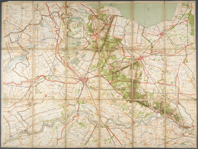 217746 Wegenkaart van de provincie Utrecht. Met legenda.